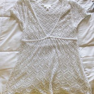 Loft White Crochet Top in Small